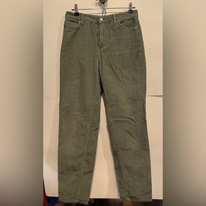 Urban Outfitters BDG Green Corduroy Mom Jeans